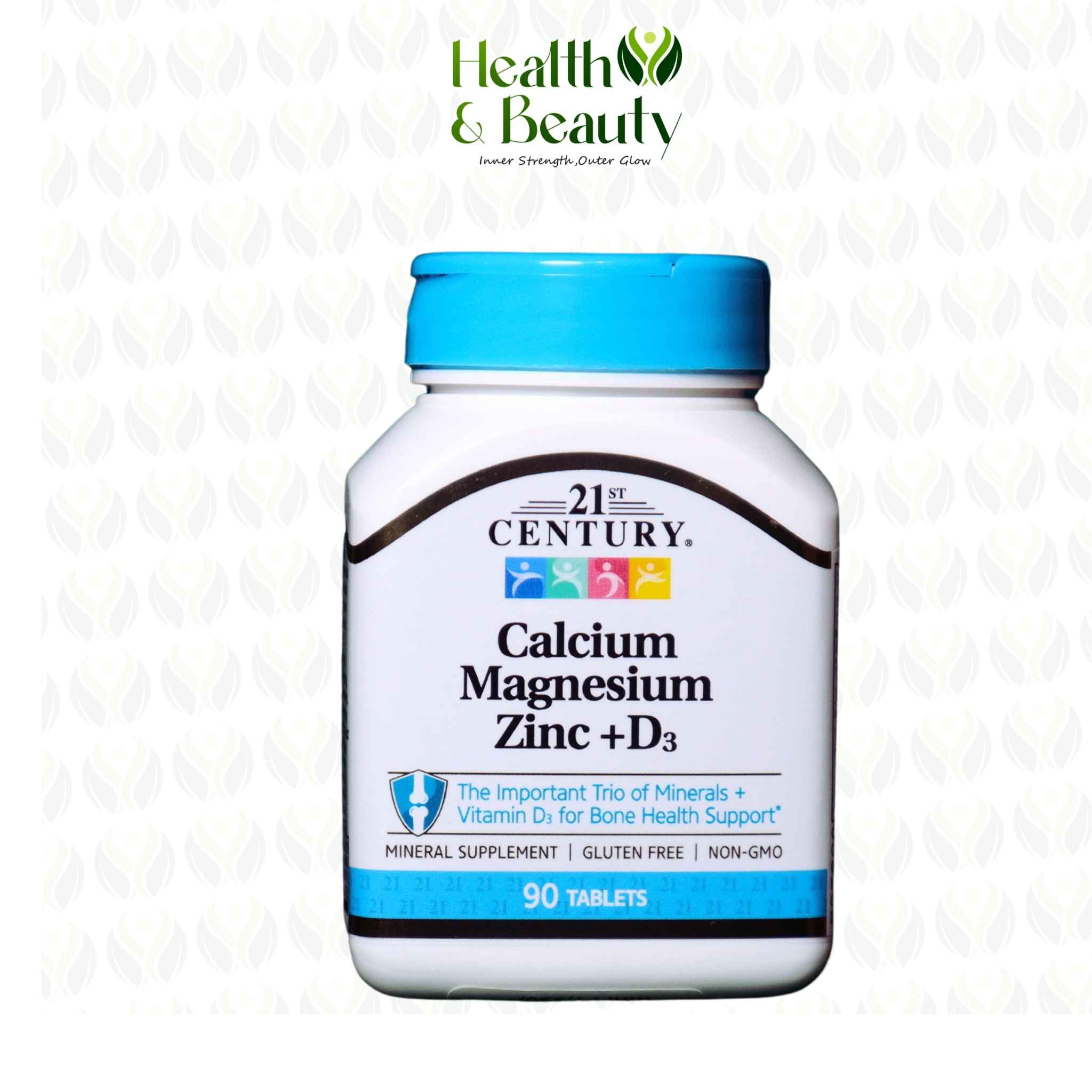 21st Century Calcium Magnesium Zinc + D3 90 Tablets